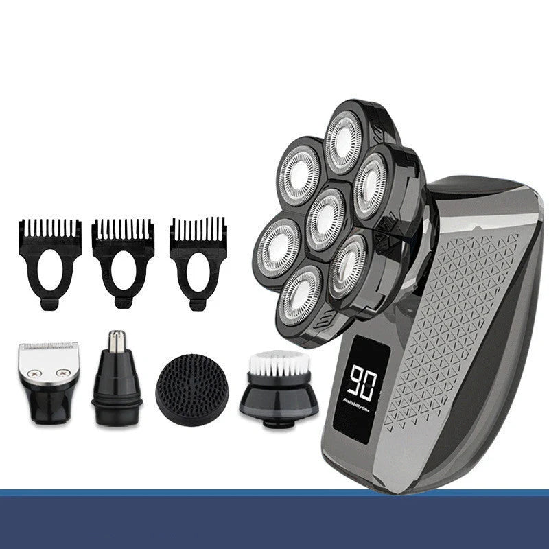 7D floating head waterproof electric razor for men with USB charging