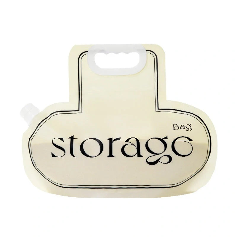 Cream coloured grain storage bag with food grade PE material for rice, wheat, and beans
