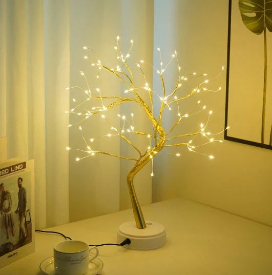 Nordic style LED copper wire bedroom light with warm colours