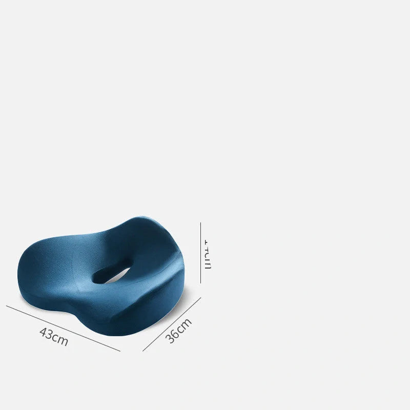 Ergonomic memory foam seat cushion in various colours for office and car use