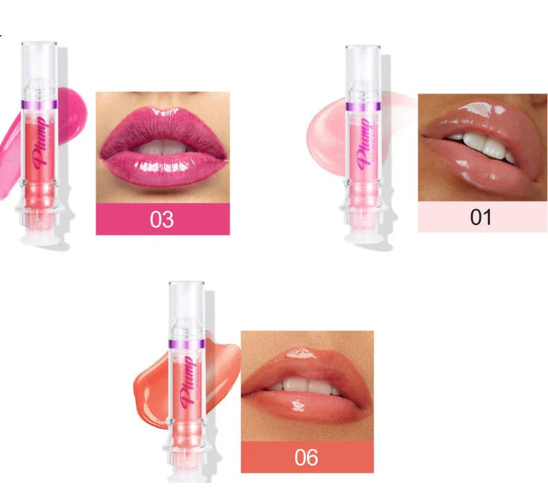 Glossy Luxury Lip Gloss in various shades with a mirror-like shine and hydrating formula