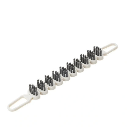 Bendable faucet cleaning brush with white PE/PP bristles for kitchen and bathroom use