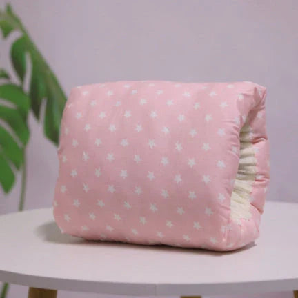Adjustable baby nursing arm pillow in various colors and patterns, including dark blue, gray, pink, and more. Features soft, breathable cotton fabric and an ergonomic design to support breastfeeding mothers.