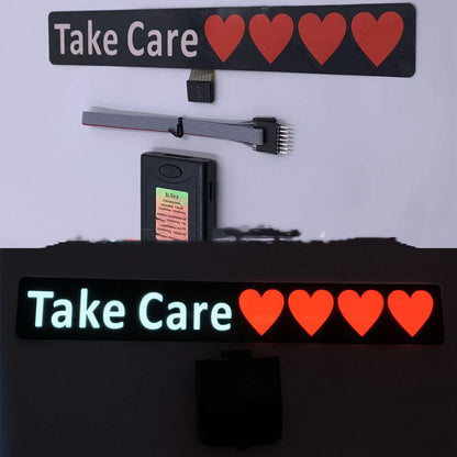 Ultra-thin LED car windshield glow panel with various designs