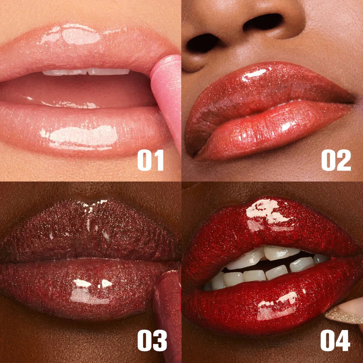 PHOFAY Juicy Lip Plump in various colours, showcasing hydrating and plumping effects