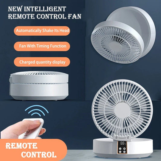 Rechargeable USB Desk Fan with Night Light - Portable Cooling Air Circulator for Home and Office