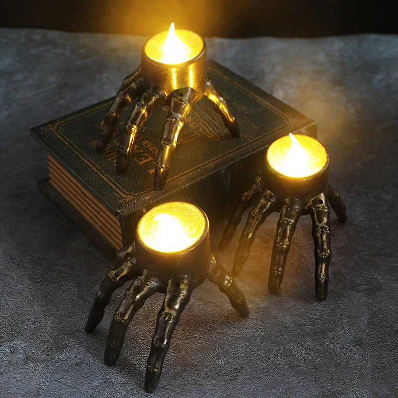 Skull-shaped Halloween lantern with a spooky, atmospheric glow for festive decor