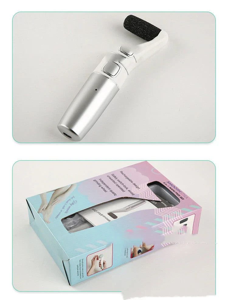 Premium Electric Foot Grinder with Interchangeable Rollers for Callus Removal and Nail Care