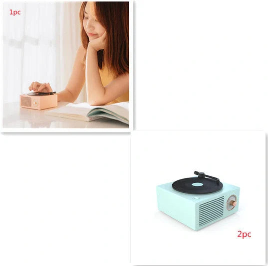 Retro Bluetooth Mini Speaker with USB Port in vintage design, perfect for wireless music streaming.