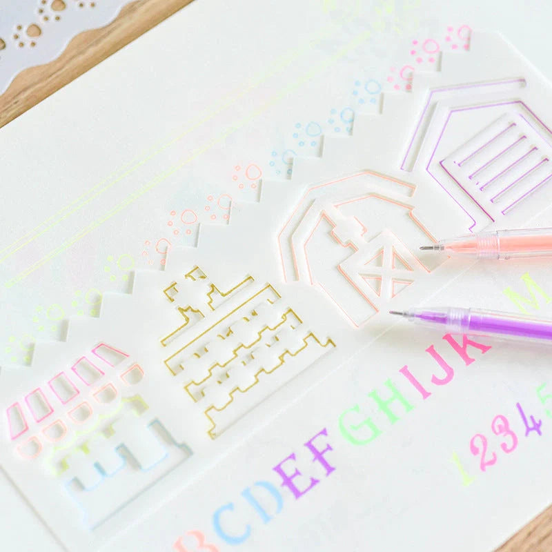 Multifunctional hollow painting template for creative art projects