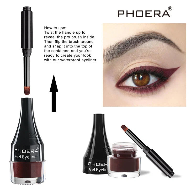 PHOERA Ten-Colour Eyeliner Set showcasing vibrant shades for creative makeup looks