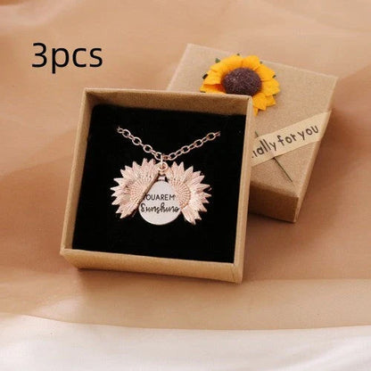 Radiant sunflower necklace with adjustable length and modern design