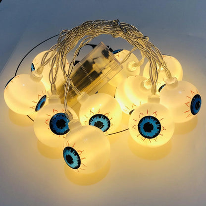 Spooktacular Halloween Eyeball String Lights with Customisable Lighting Modes and Versatile Placement Options