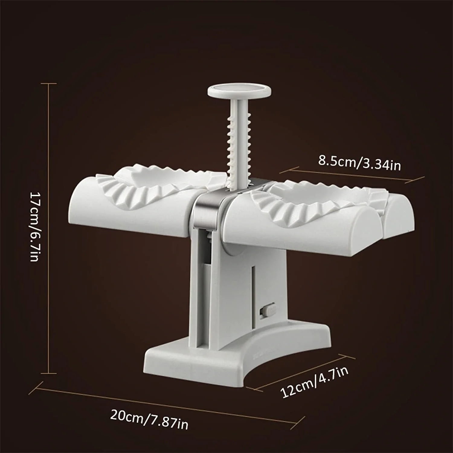 Double Head Dumpling Mould with anti-slip base for efficient dumpling making