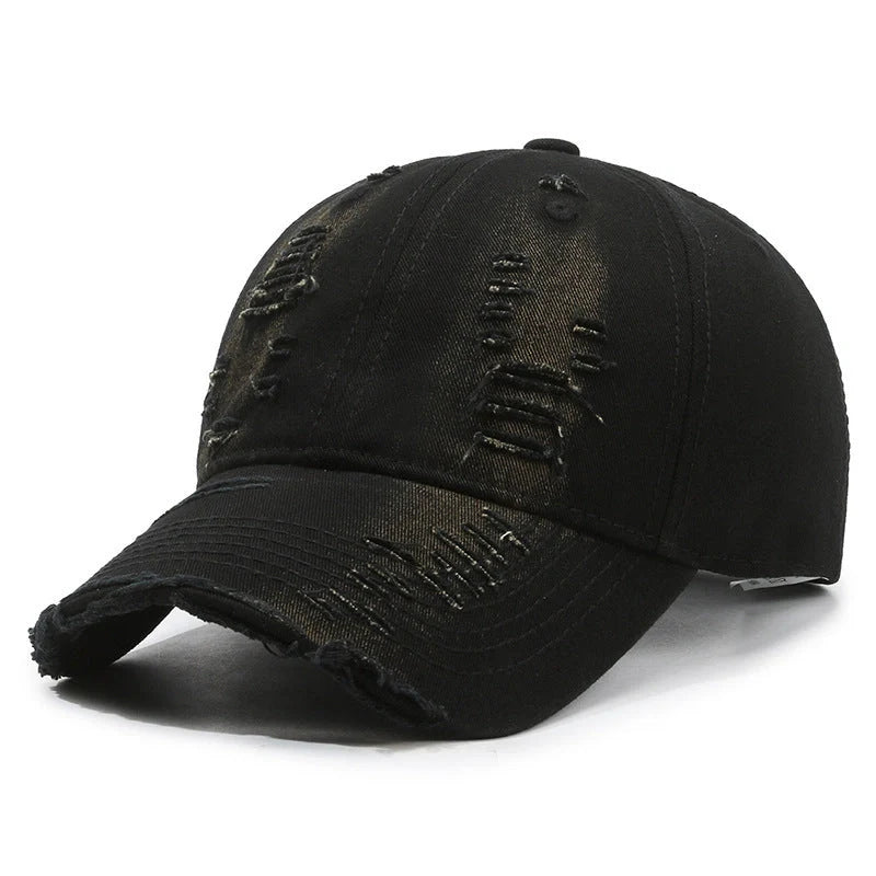 Vintage washed cotton baseball cap for men in various colours