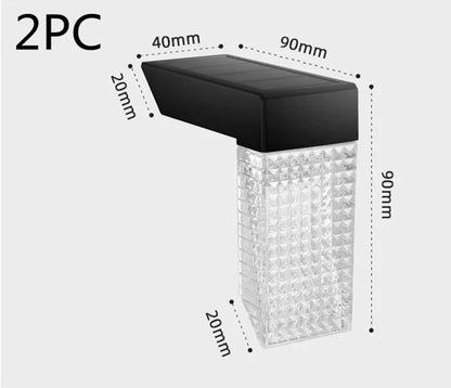 Durable solar-powered stair lights for outdoor decks, fences, gardens, and pathways - automatically turn on at dusk