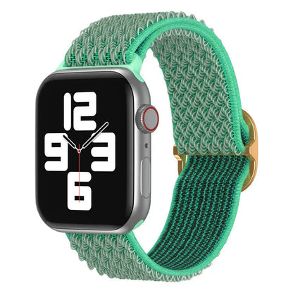 Stylish woven polyester Apple Watch strap with adjustable design and quick-drying properties