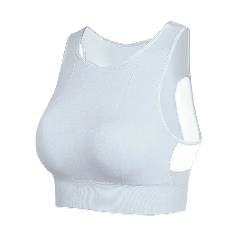 No Underwire Mesh Beauty Back Double-decker Sports Bra in various colors and sizes