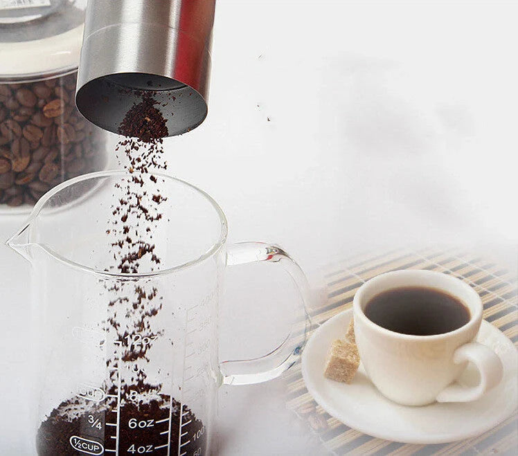 Stainless Steel 304 Hand Coffee Machine with ergonomic anti-slide design