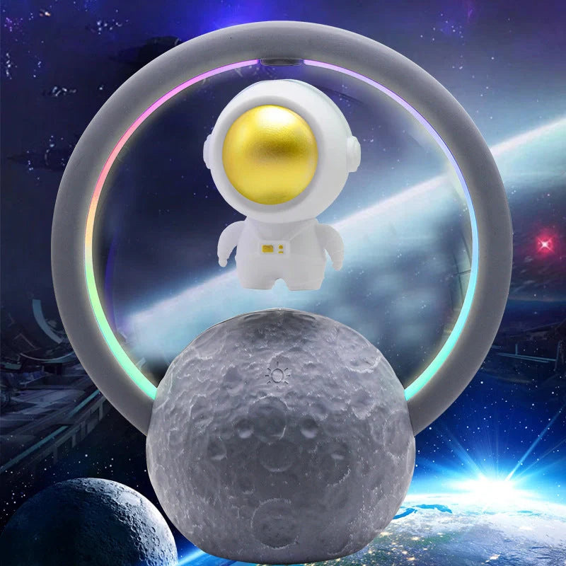 Floating Astronaut Bluetooth Speaker with magnetic levitation and RGB lights