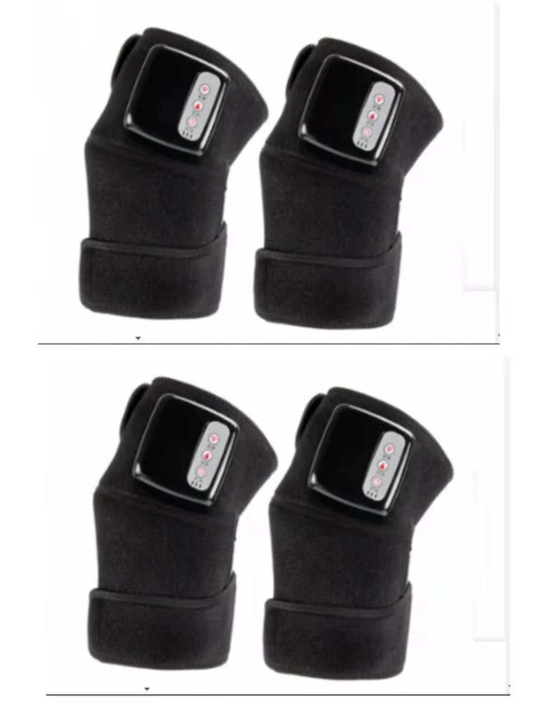 Premium Infrared Heating and Vibration Knee/Elbow Massager with adjustable straps, heat, and vibration therapy for pain relief and joint support