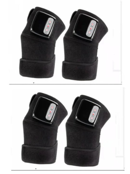 Premium Infrared Heating and Vibration Knee/Elbow Massager with adjustable straps, heat, and vibration therapy for pain relief and joint support