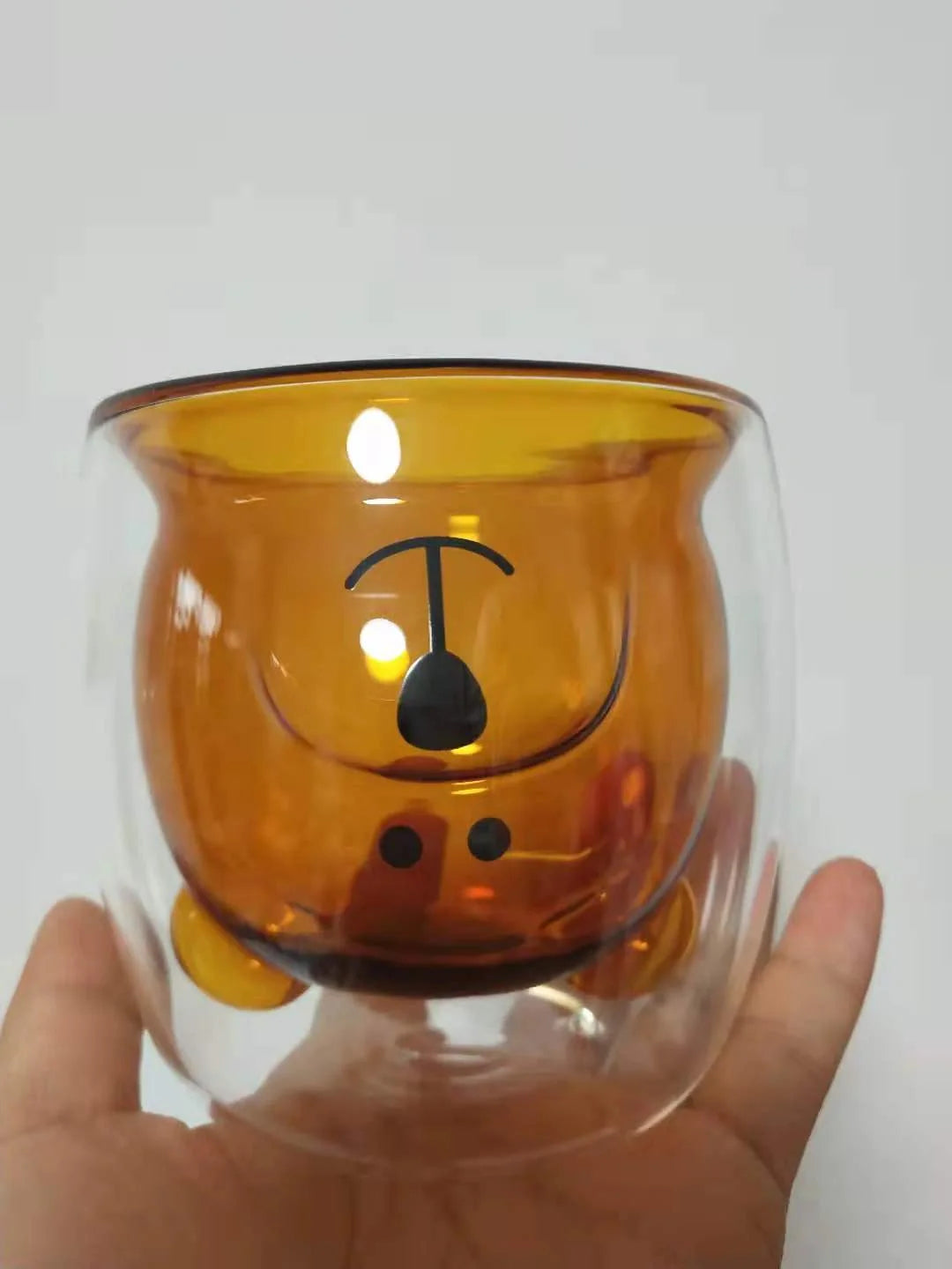 3D double-layer panda cup with skull design and festive inner Christmas tree
