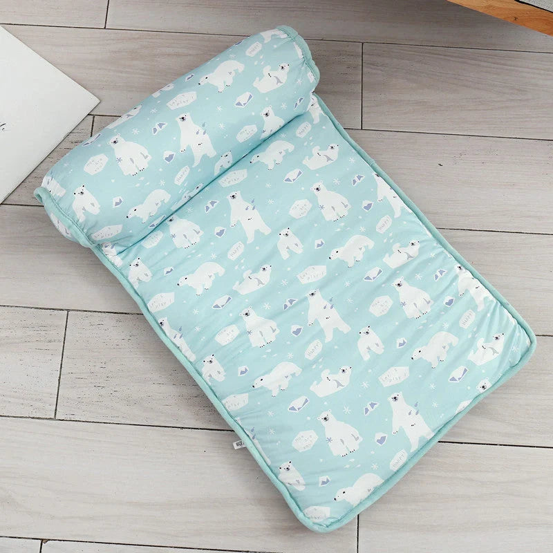 Summer Ice Silk Cool Pet Pad in various colours and sizes for pet cooling