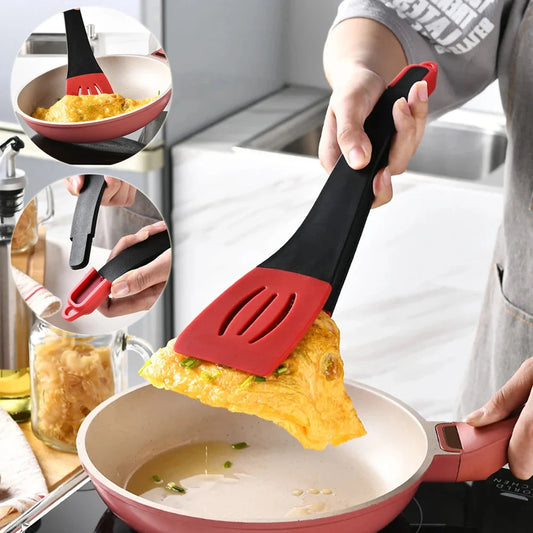 3-in-1 silicone food clip spatula with detachable scraper and rotary blade