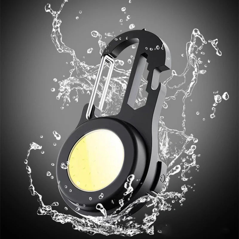 6 IN 1 Multi-functional Mini Keychain Lamp with Super Bright COB Light