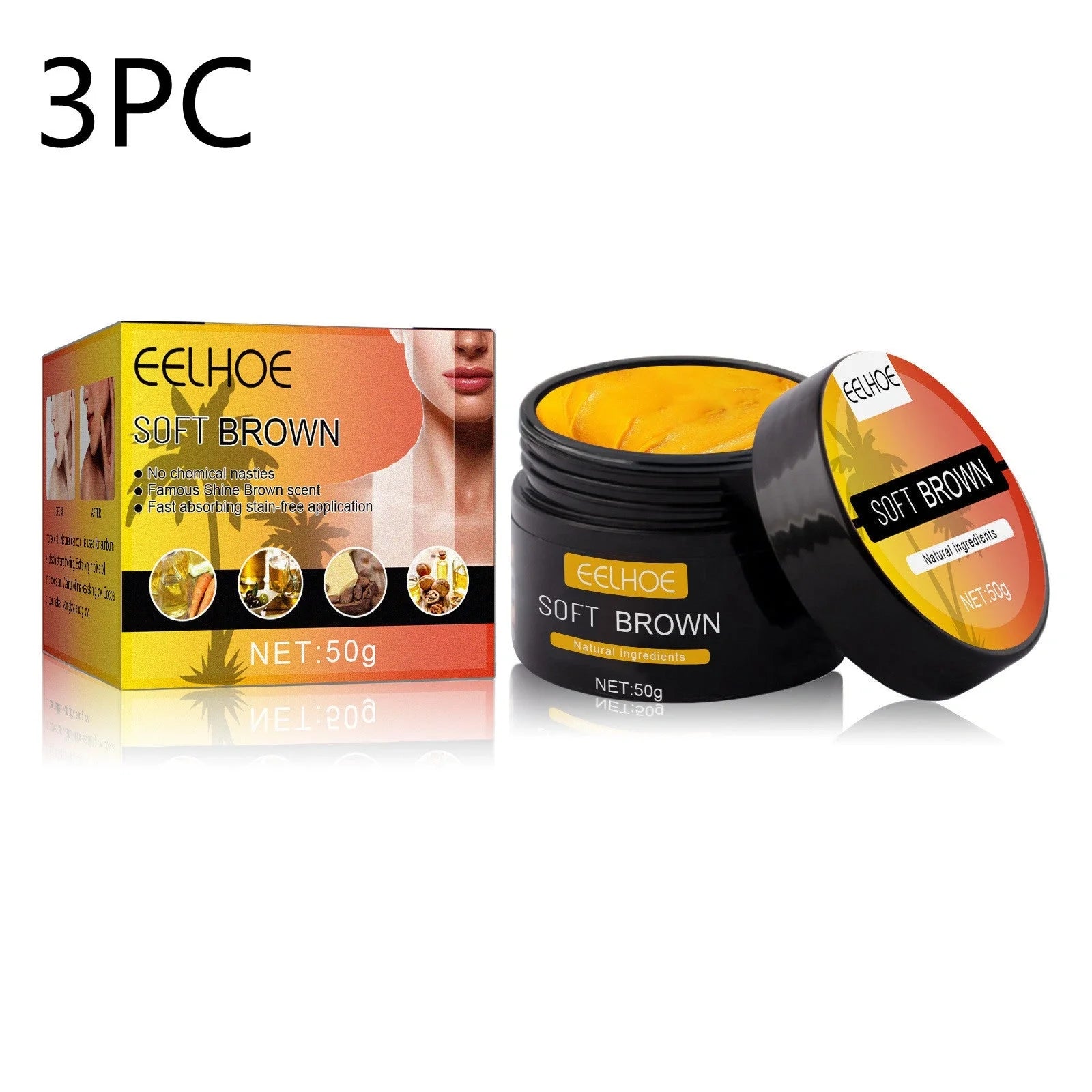 Wheat Complexion Body Tanning Moisturising Cream 50g compact size