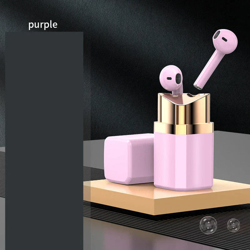 Discreet wireless earbuds in various colors with a charging case, showcasing their sleek and portable design.