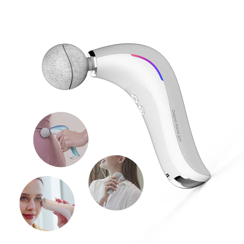 Electric Massage Gun with LCD display and three massage heads for deep tissue therapy