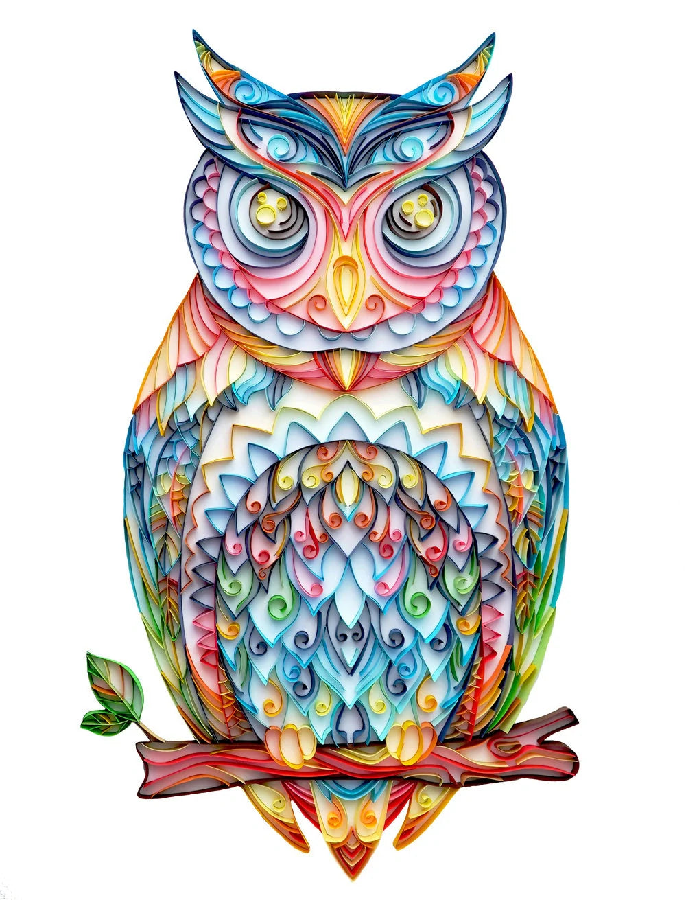 Handmade quilted paper painting craft kit with custom designs and tools included