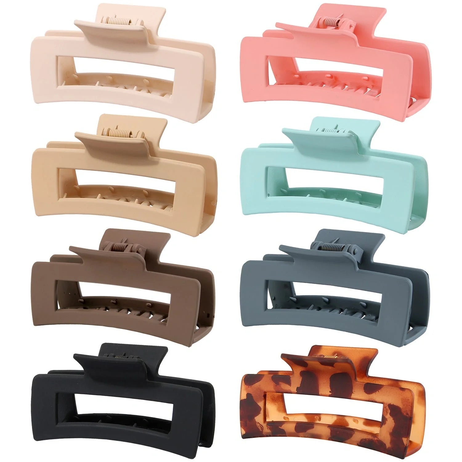 Candy-coloured plastic ponytail clip for showers and daily hair styling