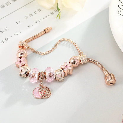 Elegant rose gold geometric bracelet with a stylish and modern design, perfect for daily wear or special occasions.