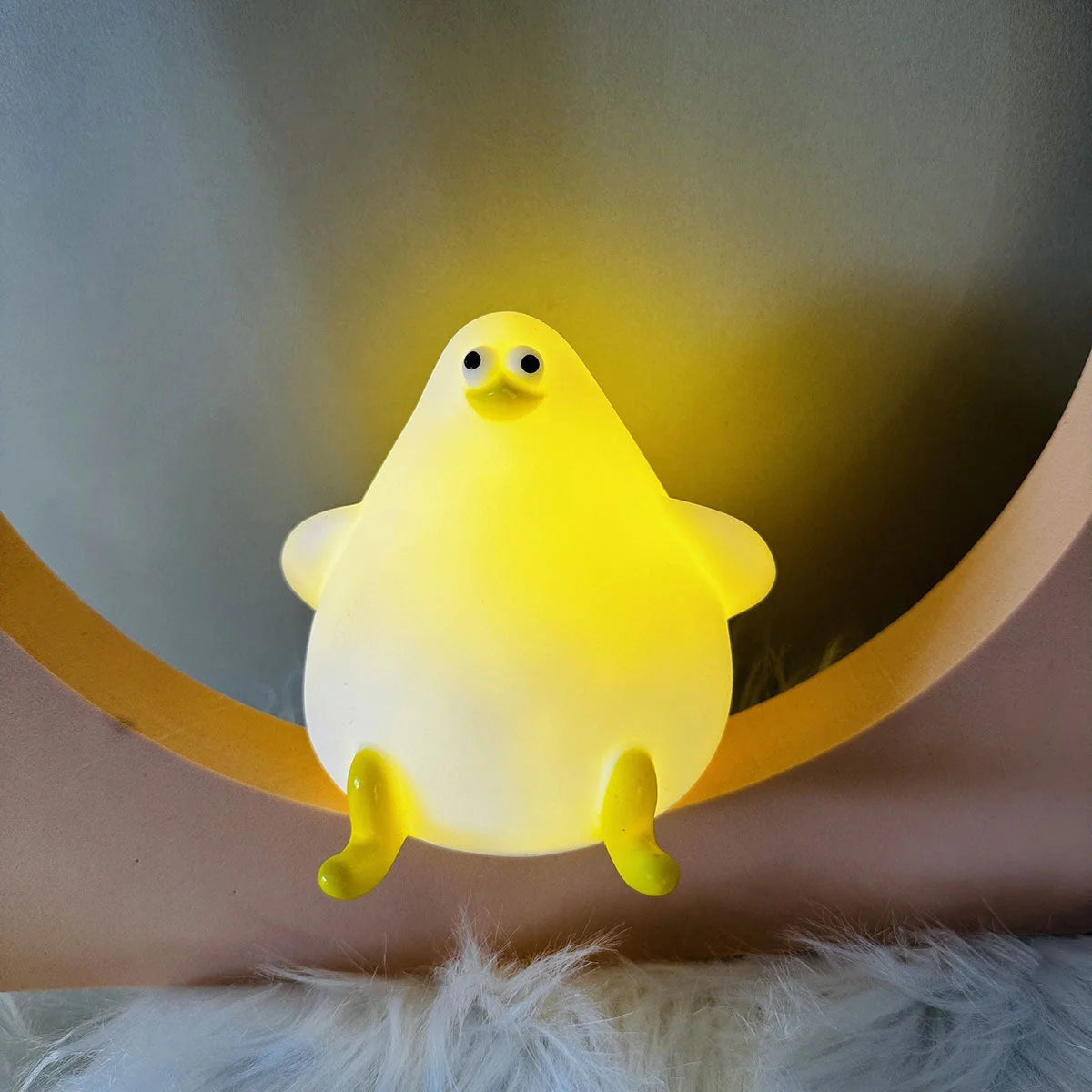 Adorable silicone seagull night light with USB charging for kids' rooms