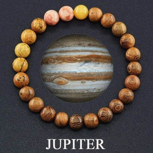 Matte 10mm stone beads couples bracelet in various planet-inspired colours