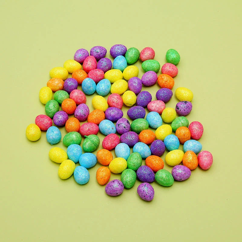 Colorful DIY Easter egg hanging decorations in various sizes and styles, perfect for springtime displays and celebrations.