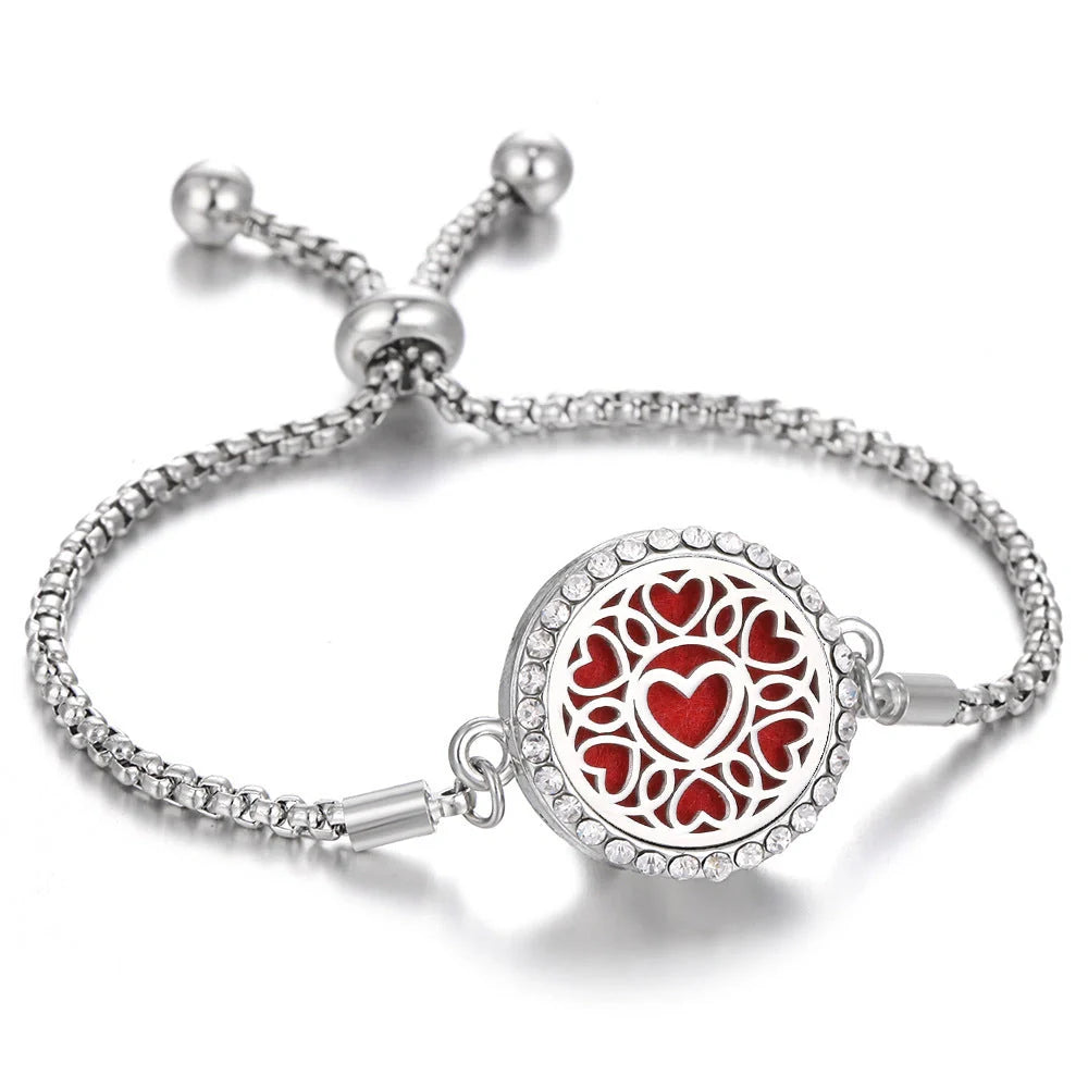 Stylish Aromatherapy Bracelet with Essential Oil Diffuser in various designs