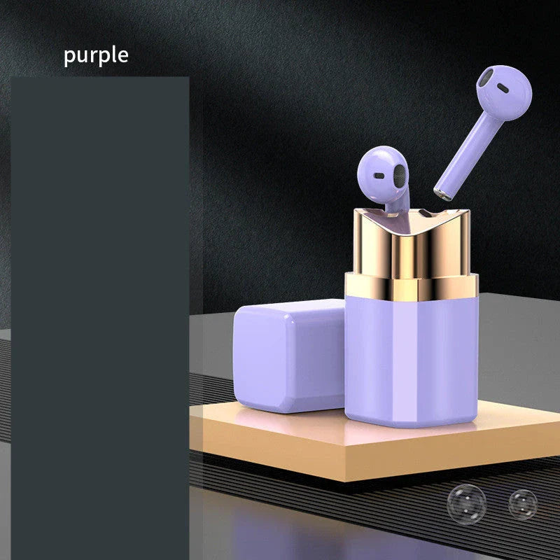 Discreet wireless earbuds in various colors with a charging case, showcasing their sleek and portable design.