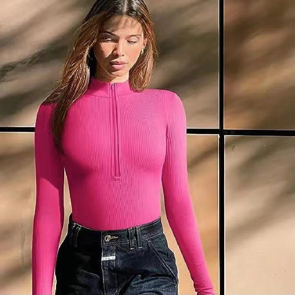 Slimming seamless long sleeve jumpsuit for women in various colors and styles