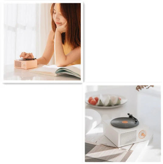 Retro Bluetooth Mini Speaker with USB Port in vintage design, perfect for wireless music streaming.