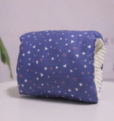 Adjustable baby nursing arm pillow in various colors and patterns, including dark blue, gray, pink, and more. Features soft, breathable cotton fabric and an ergonomic design to support breastfeeding mothers.