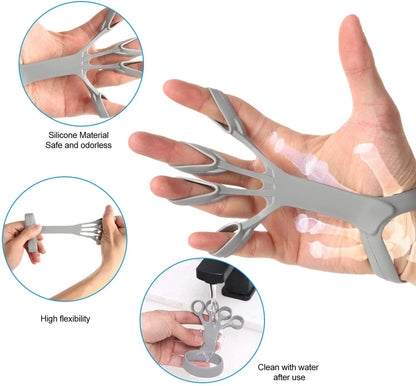 Premium silicone finger strengthener device for improving hand grip, relieving arthritis pain, and building finger dexterity