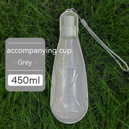 Portable folding dog water bottle with large 550ml capacity in various colors