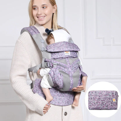 Multifunctional baby carrier in various colors with adjustable waistband