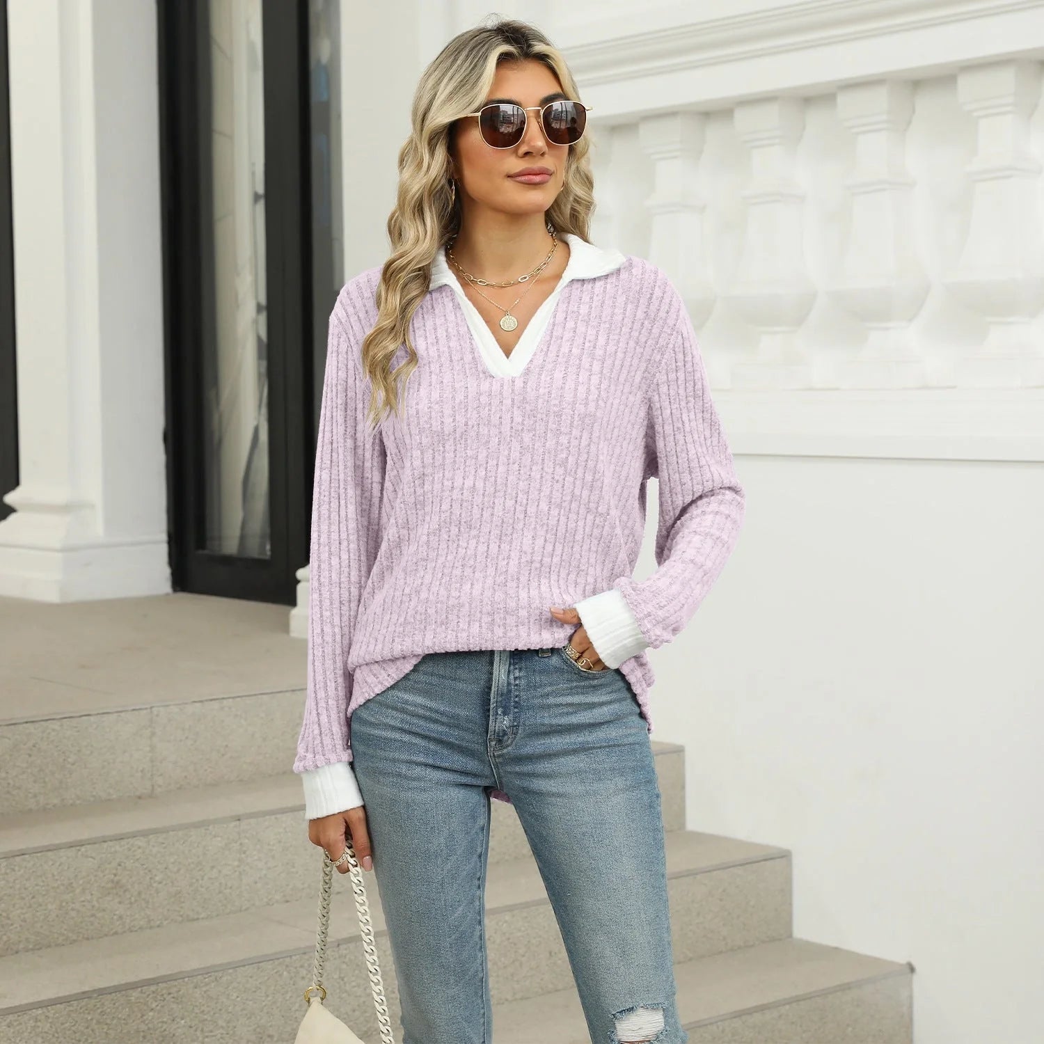 Stylish loose-fit long-sleeve tops for women in a variety of sophisticated colours, featuring premium Rayon fabric and relaxed silhouettes.