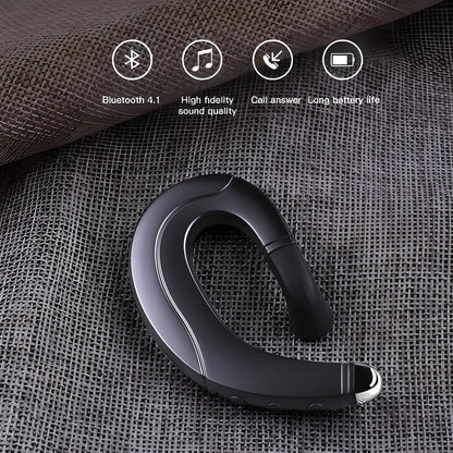 Bluetooth Ear-Hook Headset with Bone-Conduction Technology in Red, Black, and Blue Colours