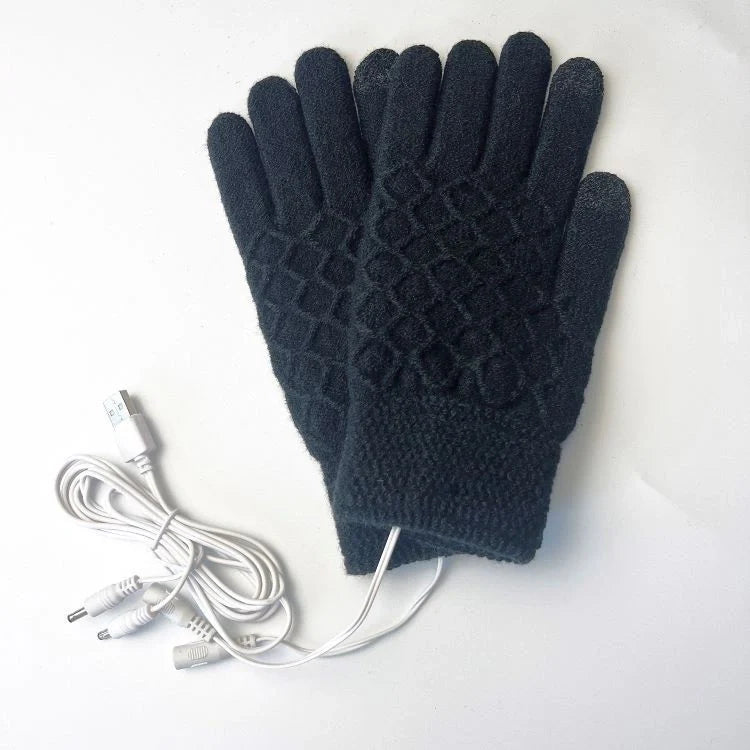USB 5V heated gloves in various colors for winter sports and outdoor activities